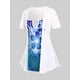 thumbnail image 2 of Camiseta 1 Talla Extra 2 en Forma de Ojo de Cerradura con Estampado de Flores Rosegal  Camisetas tallas grandes, 2 of 5