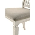 thumbnail image 4 of Acme Fedele Side Chair in Tan Fabric & Cream Finish Indoor, 4 of 6