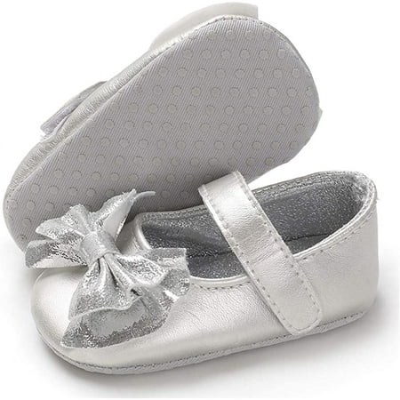 

Baby Girl Mary Jane Flats Shoes Non Slip Soft Sole Infant Toddler First Walker Wedding Princess Dress Crib Shoes