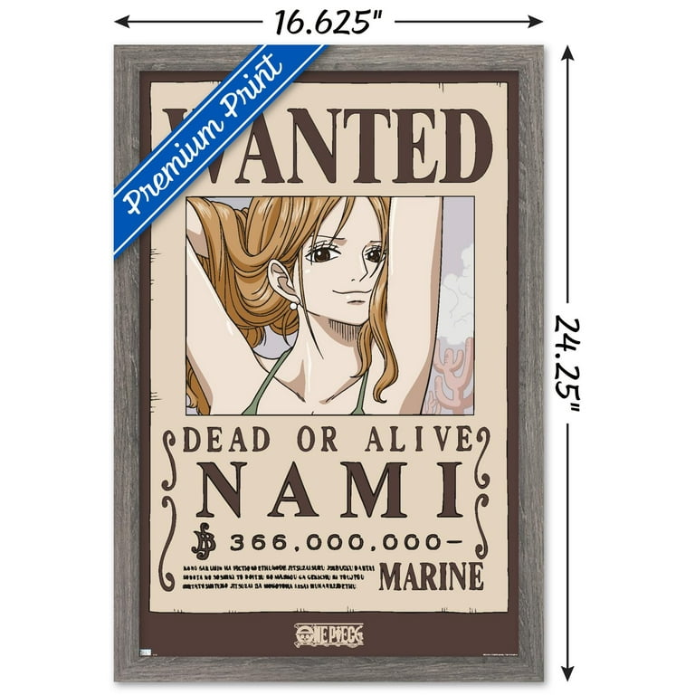 ワンピースカードダスマスターズ ナミ 54 WANTED One Piece - Nami Wanted Poster Wall Poster, 14.725