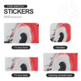 thumbnail image 4 of POBUDS Switch Skin | Sticker Wrap Vinyl Decal | Set Compatible with Nintendo Switch ( Switch OLED Model, Black Red Wave), 4 of 5