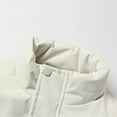 thumbnail image 4 of Stylish Olyvenn Men's Winter Puffer Vest Full Zipper Sleeveless Jackets with Pockets Fleece Stand Collar Lightweight Coats Outerwear White 6, 4 of 7
