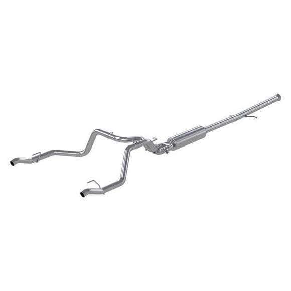 MBRP S5065AL 2.5 ft. Installer Series Aluminized Steel Cat-Back Exhaust System with Split Rear Exit for 2019 Chevy Silverado 1500
