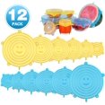 thumbnail image 1 of Silicone Lids Stretch, 12 Silicone Stretch Lids In Different Sizes, For Bowls, Mugs, Cans, Fruit, 1 of 6