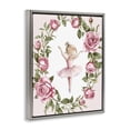 thumbnail image 2 of Stupell Industries Cottage Little Rose Dance Gray Floating Frame Canvas Art, 25 x 31, by Christine Simpson Art, 2 of 8