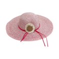 thumbnail image 1 of Sombrero de Playa de Ala Ancha para Mujer Margarita 42 cm rosa Unitalla, 1 of 6