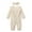 Beige, variant on XBASW Newborn Girls Jumpsuit with Headband Baby Long Sleeve Romper Ruffled Collar Onesies Infant Spring Fall Winter Bodysuit Clothing 0-18M