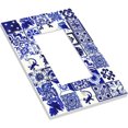 thumbnail image 3 of Sdmnsg-T Tuile Boho Mexicaine Imprimée 1-Gang Rocker Plaques de Sortie de Réceptacle Électrique Décoratives pour Décoration de Chambre Cuisine Ferme Maison 5x3 Po, 3 of 5