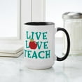 thumbnail image 4 of CafePress - Live,Love, Teach - 15 oz Ceramic Large White Novelty Mug, 4 of 4