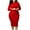 Red-a, variant on Mrat Women's Bodycon Pencil Dress Office Stretchy Dress Modest Business Work Suiting Dresses S-32 Blue S