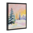 thumbnail image 2 of Stupell Industries Modern Winter Forest Snowscape in Pastels Black Floating Frame Canvas Art, 17 x 21, by The Prints Vibe, 2 of 8