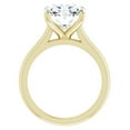 thumbnail image 3 of 3 Carat Oval Cut Lab Diamond Engagement Ring Yellow Gold Solitaire, 3 of 5