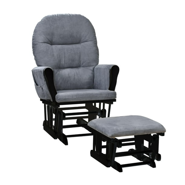 Naomi Home Brisbane Glider & Ottoman SetCushion ColorDark Gray,Finish