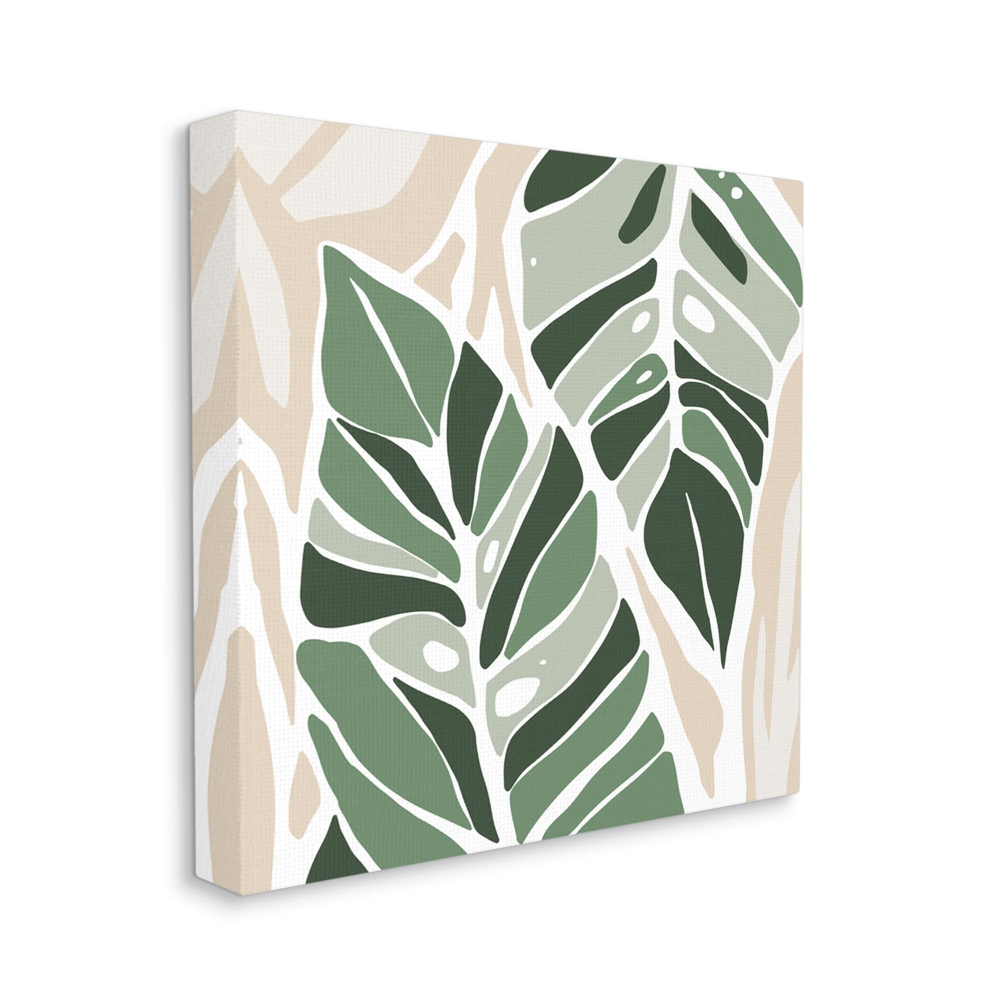 Stupell Industries Contemporary Summer Palm Leaves Botanical & Floral Painting Gallery Wrapped Canvas Print Wall Art