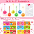 thumbnail image 2 of Juguetes LED Puffer Ball, paquete de 24 unidades con tarjetas de San Valentín para niños, 2 of 7