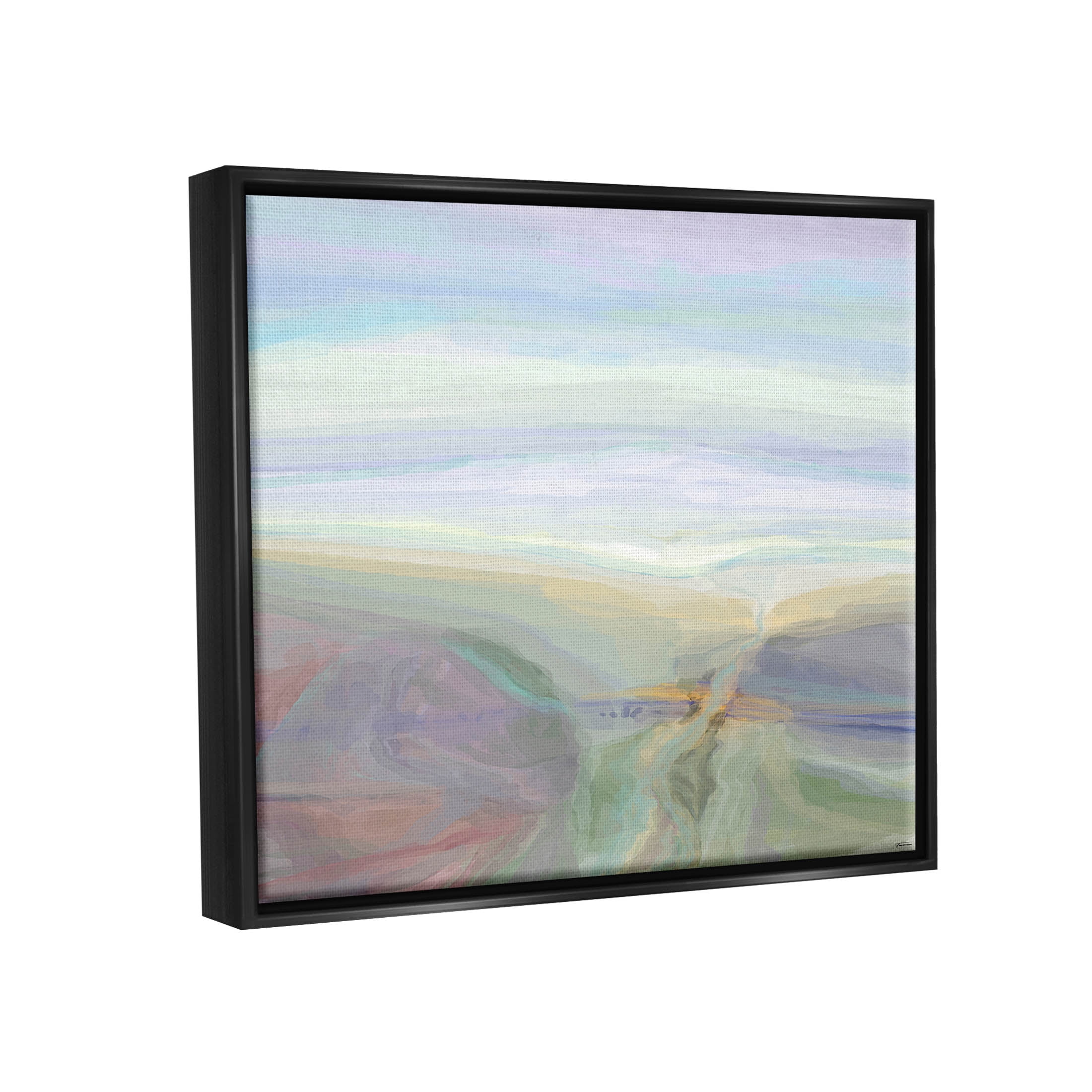 Abstract Pastel Canyon Landscape Abstract Graphic Art Jet Black Framed Art Print Wall Art