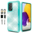 thumbnail image 1 of Value Pack + for Samsung Galaxy A72 5G Glitter Hard Case with Tempered Glass Hybrid Cell Phone Case Glitter Shock proof Edge Slim Bumper Scratch Cover, 1 of 4