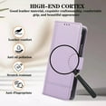 thumbnail image 5 of Crossbody Wallet Case for Samsung Galaxy Z Fold 7, PU Leather Case Wallet with Lanyard Strap, Card Holder and Make-up Mirror, Full Protection Flip Stand Cover for Samsung Galaxy Z Fold 7, Purple, 5 of 10