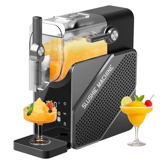 Slushie Machine for Home - No Ice Required Frozen Beverage Maker | 8 Preset Programs for Margaritas Frappes Milkshakes, Self-Cleaning
