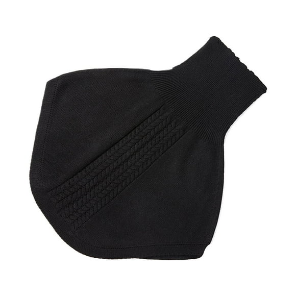 Women'S Knitted Turtleneck Dickey Collar, Soft Warm High Neck Fake Collar for Winter, Layering Under Sweaters and Jackets, Fashion Accessory (1Pcs) Black