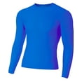 thumbnail image 1 of Camiseta Compresión Manga Larga A4 Poliéster Spandex Adulto ROYAL S, 1 of 1