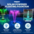 thumbnail image 2 of Swimline Hydrotools Solar Power Floating Pool Fountain, Underwater LED Lights, 2 of 11