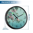 thumbnail image 3 of Voice Activated Clock with Glow Light 12 Inch Large Silent Wall Clock Battery Operated for Home Decor Flowers and Butterflies Flying, 3 of 8