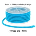 thumbnail image 2 of Nylon Thread Twine Beading Cord 4mm Extra-Strong Braided Nylon Crafting String 3.2M/10.5 Feet, Bright Blue, 2 of 7