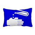 thumbnail image 1 of Corrosion Blue Square Warning Mark Throw Pillow Lumbar Insert Cushion Cover Home Decoration, 1 of 3