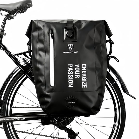 Bike Trunk Bag, 27L Large Capacity Bicycle Rear Rack Storage Bag, 500D Polyester Cycling Pannier for Mountain Bike