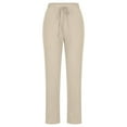 thumbnail image 3 of Pantalons Larges en Coton et en Lin pour Femmes à la Mode d'Été, 3 of 7