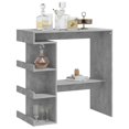 thumbnail image 2 of vidaXL Bar Table with Storage Rack Concrete Grey 100x50x101.5cm Engineered Wood, 2 of 4