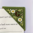 thumbnail image 1 of MesaSe Hand Embroidered Corner Bookmark  Hand Stitched Felt Corner Letter Bookmark  Felt Triangle Bookmark  Cute Flower Letter Embroidery Bookmarks For Book Lovers (summer) ZZZ, 1 of 7