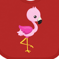 thumbnail image 4 of Inktastic Cute Flamingo, Baby Flamingo, Pink Flamingo, Bird Girls Baby Bib, 4 of 4