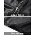 thumbnail image 3 of Ausing Women's Mesh Bodysuit PU Mini Dress Lingerie Lace Trim Leather Bodycon Zipper Spaghetti Strap Nights Clubwear Black S, 3 of 5