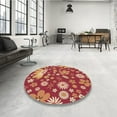 thumbnail image 4 of Ahgly Company Machine Washable Indoor Rectangle Transitional Red Area Rugs, 6' x 9', 4 of 7