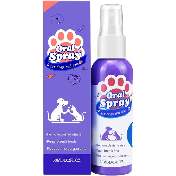 QARUN Cat & Dog Dental Care Spray - Remove Tartar & Freshen Breath Oral Care Spray pet dental spray for dogs