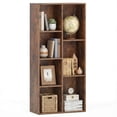 thumbnail image 1 of JWRWEFA 7 Cube Bookcase, Freestanding Cube Bookshelf with 7 Compartments, Vertical or Horizontal Storage Bookcase, Wooden Cube Storage Organizer for Living Room, Office, Bedroom, 1 of 10