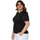 thumbnail image 2 of Playera con perlas (talla extra), modelo 3022-D (Negro) negro 40 Roman Fashion Blusa extra 3022-D, 2 of 6