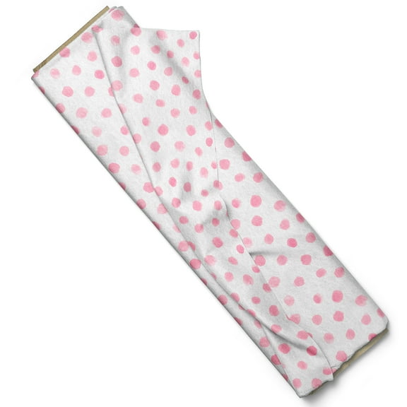 Mainstays 44" Width Cotton Flannel Savannah Pink Dots Fabric 8 Yard Bolt