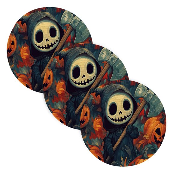 BZSMCE Mats for Pots,Pans Place Cool and Pumpkin Pattern Simple Style Pattern Pot Mats