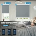 thumbnail image 3 of Keego Motorized Shade Remote Control App Control Voice Control Silent Rechargeable Blackout Roller Blinds Auto Window Blinds Slate Gray,48.5"w x 86"h, 3 of 8
