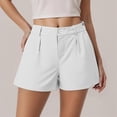 thumbnail image 6 of Womens Shorts Dressy Casual Elastic Waisted Tailored Work Shorts Dress Wide Leg White XL, 6 of 6