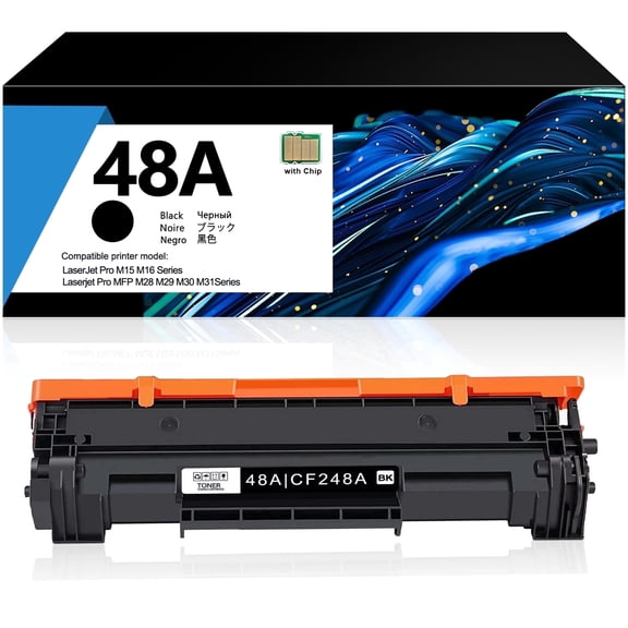 48A Toner Compatible for 48A CF248A Toner Cartridge for Laserjet M15a M30w M16a Printer (Black)