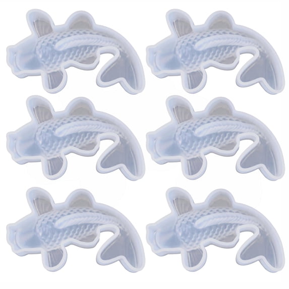 Moocorvic Clearance Gold Fish Silicone Mold Silicone Resin Molds Fish Mold Fish Cake Mould DIY