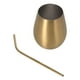 thumbnail image 3 of Vaso De Vino 500 Ml Copas De Vino De Oro Individuales Capa Taza De Cerveza Copa De Vino De Acero Inoxidable 304 Con Pajita Copa Reutilizable Para Bar Hogar # 2, 3 of 7