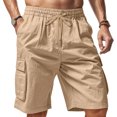 thumbnail image 2 of jowamay Cargo Shorts Men Elastic Waist Casual Utility Outdoor Hiking Shorts with Multi Pockets for Running Hiking, 2 of 9