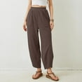 thumbnail image 2 of TRUBKH Womens Sweatpants Cargo Pants Vintage Pants Flare Pants Womens Fall Pants Wide Leg Sweat Pants Corduroy Pants Coffee L, 2 of 7