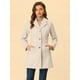 thumbnail image 2 of Abrigos largos de invierno con solapa con muesca y un solo pecho para mujer Gran Blanco M, 2 of 6