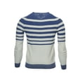thumbnail image 3 of Kenneth Cole Wide Striped V-Neck Sweater (Small, Lavender Blue), 3 of 4